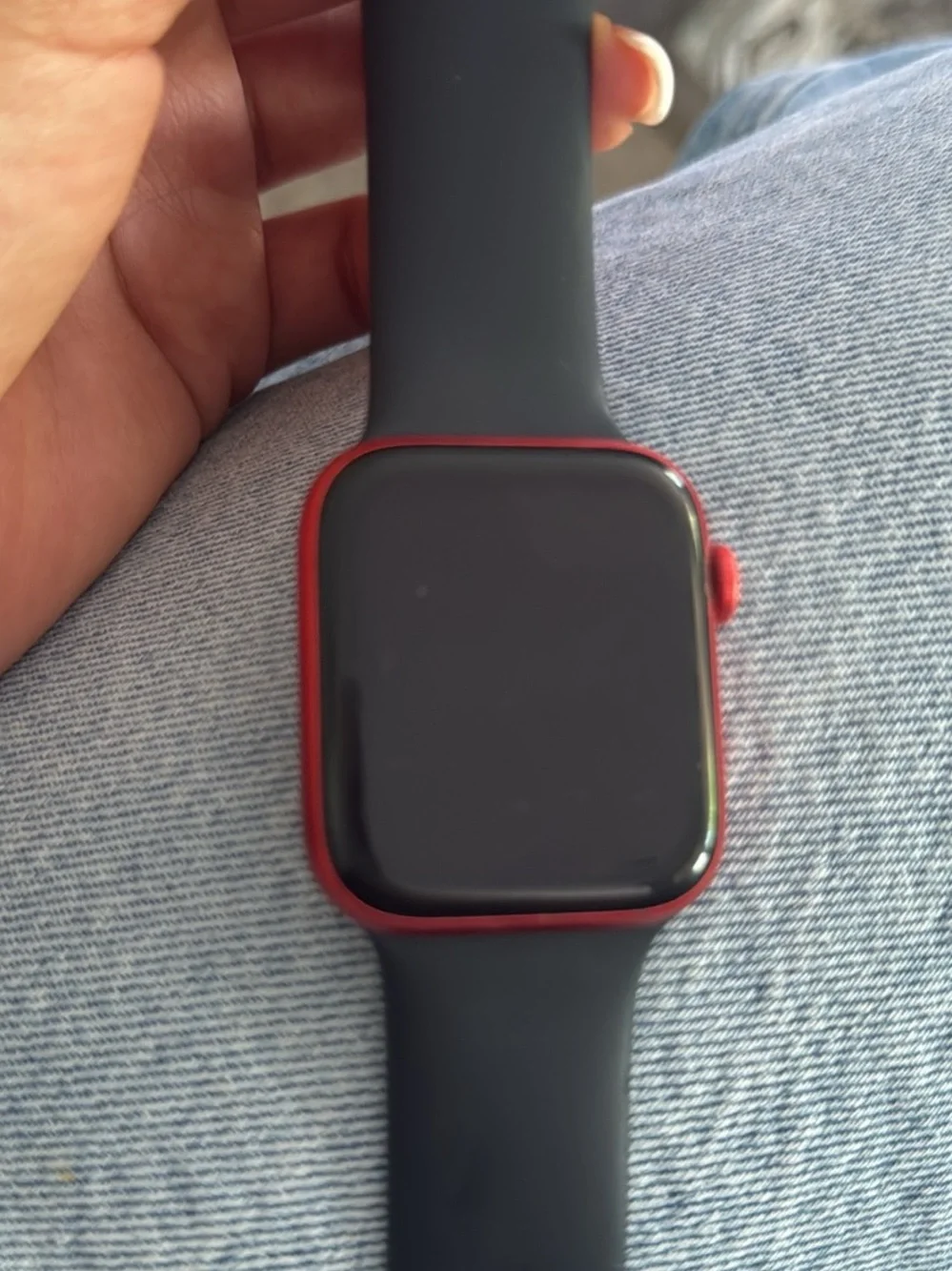 Apple Smartwatch Series 6 Red Case with Black Sport Band